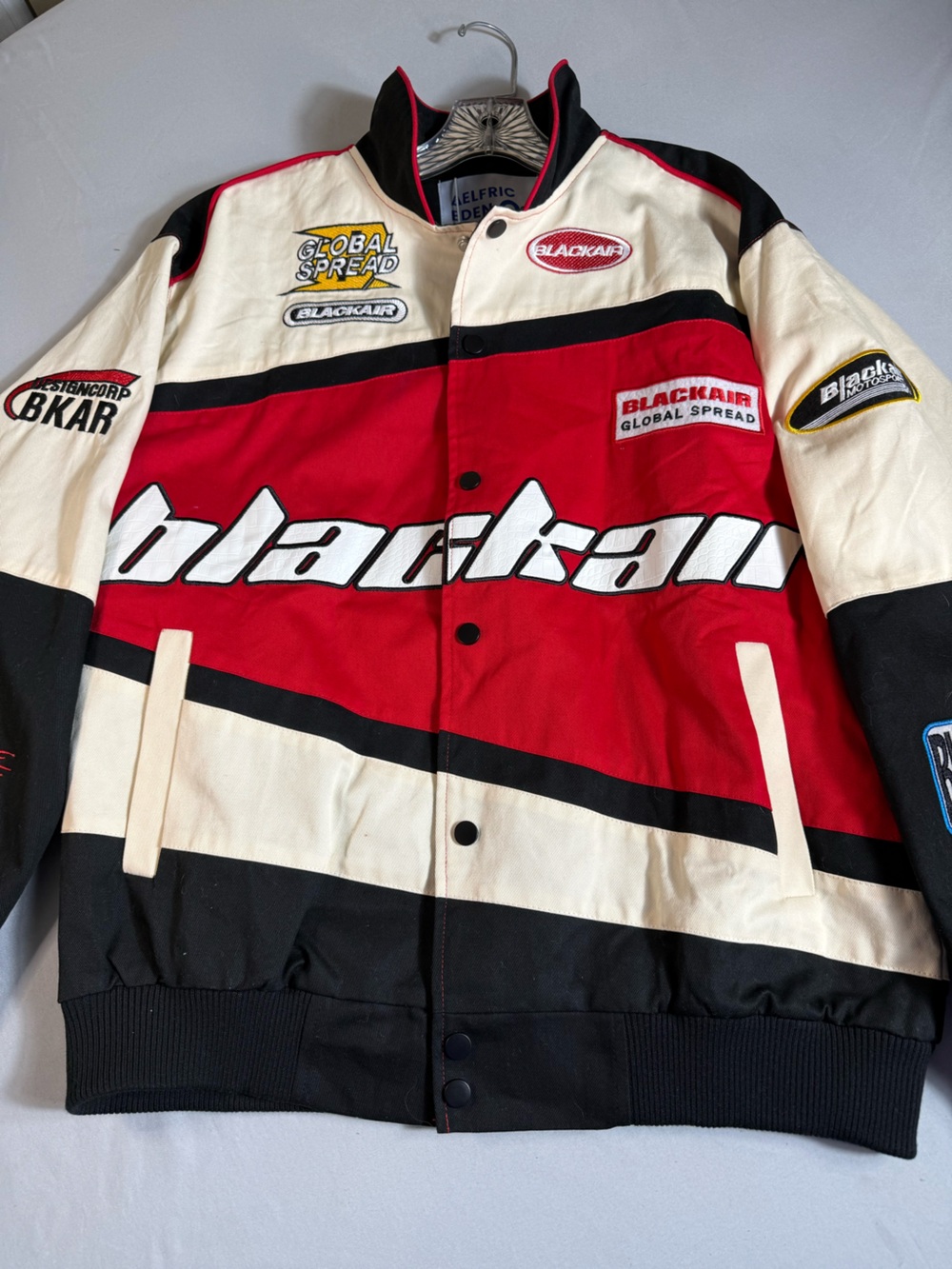 Aelfric Eden Blackair Motorsports Racing Jacket Y2K Streetwear Size M